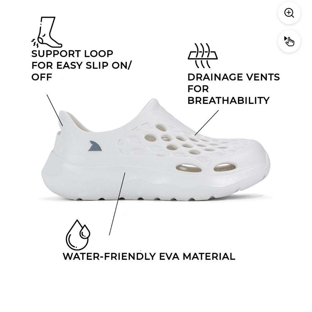 Rugged Shark Kids white Water Shoes - Picture 3 of 10